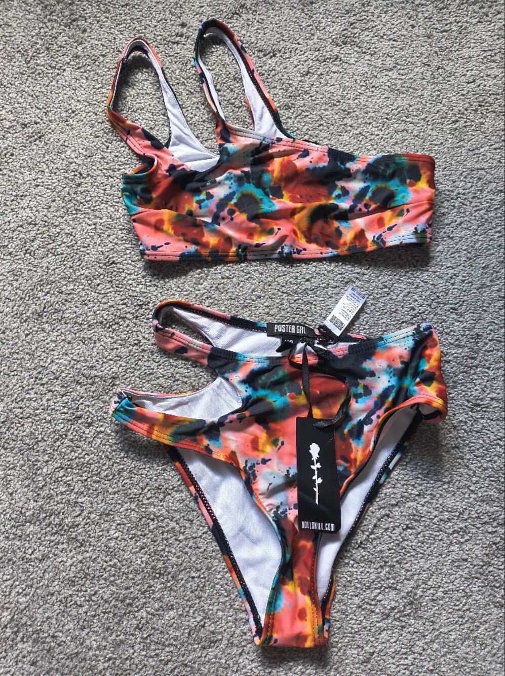 POSTER GIRL Multicolor Tie-Dye Kids Swim Shorts Set